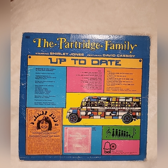 Vintage The Partridge Family Up To Date Vinyl LP Record - Picture 2 of 4